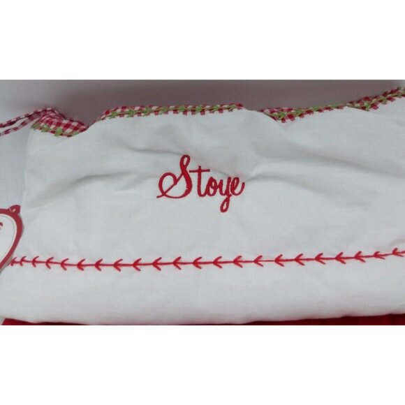 Pottery Barn Kids Stoye Jumbo Stocking Santa Gifts Holiday Quilted 31.5 Inches - Picture 2 of 11